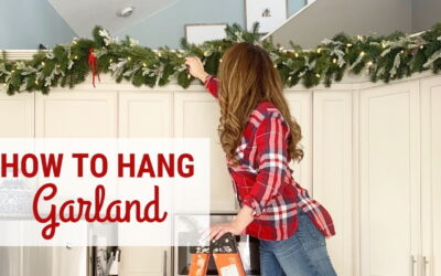 how to beautifully hang a garland on a wall?
